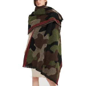 Camouflage 🔥 Shawl Wrap Cashmere Scarf Oversized Poncho Cape